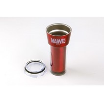 스테인리스 이중 진공 텀블러 400ml 마블 보온 보냉 컵, 레드