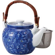 [일본차주전자] 먹거리 경화토병 찻주전자 4호 용량 약 625ml 차거름망 포함 68496, 02.흙병(특대)