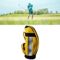남성 여성 골프백 골프 공 가방 PU 내마 모성 스지 볼 파우치 홀더 남자 스포츠 액세서리 Drawstring, 02 Yellow 3Pcs Ball