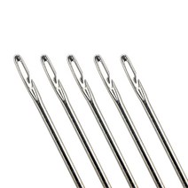블라인드 바늘 노인 바늘 측면 구멍 손 가정용 바느질 스테인레스 스틸 바느질 불필요한 스레딩 의류 바느질 DIY, 6개