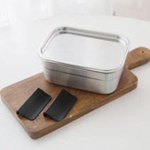 포스코304 올 스텐 밀폐용기 국산 사각 반찬통 냉동 보관 9규격, 2호 (600ml), 1개