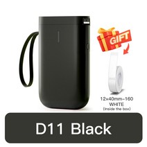 산업용 라벨 프린터 휴대용 라벨기 인쇄기 niimbot d101 d11 d110 미니 열 스티커 inkless 포켓 메이커 12-15mm 휴대 전화 기계, d11 블랙