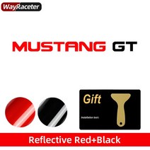 자동차 차량용 앞유리 데칼 후면 윈드 스크린 윈도우 스티커 1개 포드 머스탱 GT 셸비 GT500 S550 악세사리, 08 Red and Black