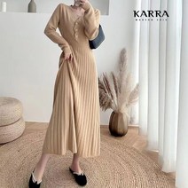 카라 KARRA 웨이브하프버튼니트원피스 KB2WOP039C