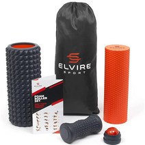 ELVIRE 스포츠 백롤러/ 마사지 롤러/ 볼/ 풋 롤러 세트