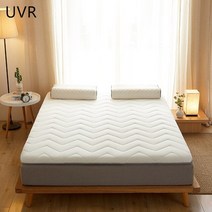 베스트 슬립 패밀리 저상 토퍼 가족 침대 매트 uvr 접을 수 있는 통기성 라텍스 내부, 180x200cm, 두께 4cm, 하얀