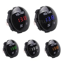 측정공구 DC 5V-48V 방수 자동차 오토바이 전압계 LED 패널 디지털 볼트 디스플레이 12V 24V 36V 테스터, 03 파란_02 with Panel