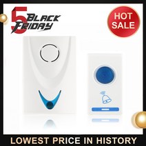 뜨거운 전세계 1 pcs LED 무선 차임 도어 벨 초인종 & Wireles 원격 제어 32 노래 C1 조정, 단일옵션