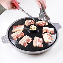 무쇠 솥뚜껑삼겹살 맥반석 고기불판모음 업소용 솥뚜껑 구이팬 대 중 소, 맥반석 솥뚜껑 불판 중 320