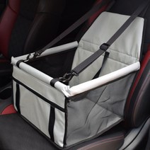 반려견카시트 강아지 카시트 애견 반려동물 드라이브 컨셉플래닛, 안전버클 + 수납포켓, 그레이