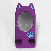한지 휴대폰거치대만들기 DIY 한지공예재료 만들기세트 두리한지공방, 고양이휴대폰거치대-거울(1)
