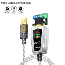고품질의 USB 2.0 to RS485 RS422 직렬 컨버터 어댑터 케이블 FTDI 칩은 Win 10 8 7 Vista XP Linux mac을, 02 Length 0.5m