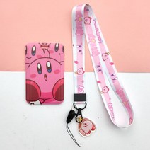 카드지갑 플라스틱카드케이스 여성카드지갑 패션 커비 카드 커버 여성 PVC 작업 이름 홀더 비즈니스 ID 배