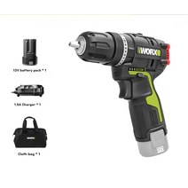 WORX 브러시리스 모터 무선 임팩트 드릴 WU131X 12V 40N.m, 03 WU131.11