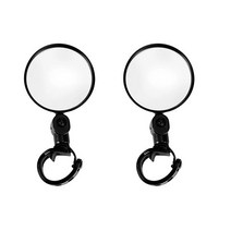 스파크사이드미러 포터 보조미러 자전거 백미러 조절 가능한 회전식 핸들 바 장착 미러 산악 안전 뷰 2 개, Black