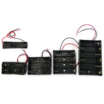 SMART3D AA 1.5V 배터리 건전지 소켓 평면 타입 홀더 케이스 모음 (1구 2구 3구 4구 6구), 6구