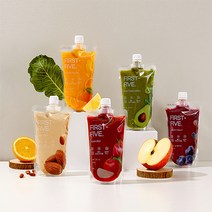 생채식 과즙 건강 스무디 주스 클렌즈 퍼스트 파이브 5종, 5개입, 230ml, 클린레드