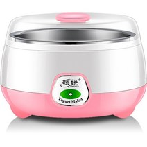 요거트메이커 그릭요거트기계 요구르트 제조기220V 1L 가정용 미니 전기 요구르트 메이커 자동 다기능 DIY, 01 pink_01 220V_03 UK