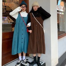 빅사이즈원피스 빅사이즈여성복 통통 뱃살가림 날씬해보이는 프랑스타입 빈티지 목폴라 보온이너 셔츠 리스트 단추 원피스 세트