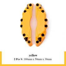 캘리퍼커버 2Pcs ABS 브레이크 클리퍼 커버 자동차 디스크 스티커 BMW F20 F30 G20 F31 F34 F10 G30 F11 X3, 09 2Pcs Yellow S size