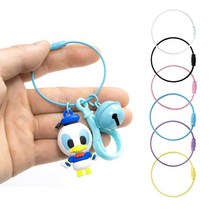 컬러 와이어링 10P 비즈 아크릴 키링 만들기 부자재, 2-와이어링10p-블랙