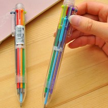 0.5mm 6색 볼펜 고급 학생 사무용품 유성볼펜, 6색-0.5mm