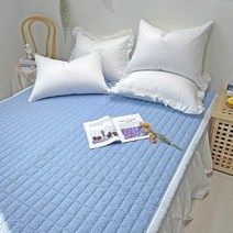 이즈베딩 아이리스 선염 시어서커 리플 여름 침대패드 (SS/Q) 5colors, 블루