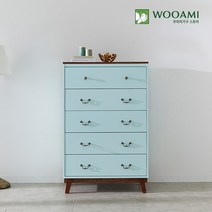 우아미가구 메리 900 5단 서랍장(민트), 900 5단서랍장