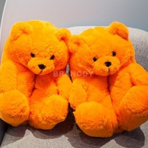 털신발 플러시 집 신발 여성 테디 베어 슬리퍼 홈 실내 귀여운 만화 재미 있은