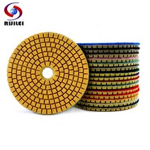 rijilei 1pcs 3quot4quot 습식건식 다이아몬드 연마 패드 화강암 대리석 석재 콘크리트 바닥 연마 zj10 용 유연한 연삭 디스크, 1개, 800, 3인치, 1개