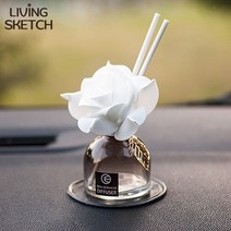 리빙스케치 골드나뭇잎 플라워 스틱 디퓨저 38종 향오일선택 50ml포함 선물용, 클린코튼