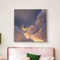 그림 색칠하기 직장인취미미술 반려동물 명화 그림 배우기 DIY 유화그리기 이색데이트 세트 색칠도안, 정사각형 풍경 5, 컬러박스세트(원목안테+고포화안료+2핀), 50x50cm[침실 거실 배치 권장 사이즈]