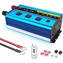 2022 모델 LVYUAN(료쿠엔) 인버터 사인파 12V 1600W 최대 3200W 리모컨 기능 첨부 DC 12V(직류) AC100V(교류) 변환 AC 콘센트×3 USB 소켓×3 냉각 팬×4 카 인버터 지진 방재 긴급시에 대활약 정전의 대책
