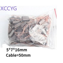 XCCYG-5x7x16mm 혼다 도요타 전기 자동차 카본 브러쉬 높은 구리 100 피스, 한개옵션0