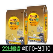 [2022년햅쌀][명가미곡] 지리산메뚜기쌀 백미10Kg 현미10Kg 직도정 박스포장, 2개, 10Kg