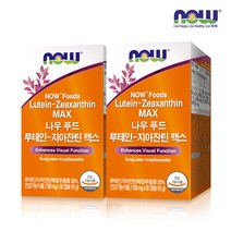 [한국공식총판] 나우푸드 루테인-지아잔틴 맥스 30캡슐 2박스 (2개월분), 500mg x 30캡슐 (15g)
