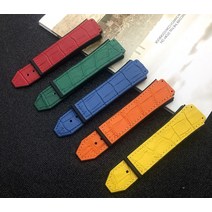 Hublot 위블로 시계 호환 빅뱅 25x19mm 실리콘 러버 가죽 루프 스트랩 우레탄 워치 밴드 시계줄질