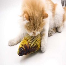 온워드 고양이 생선 장난감 생선인형 캣잎쿠션 캣잎가루 혼자노는 행동유발, 1개, 20cm초어