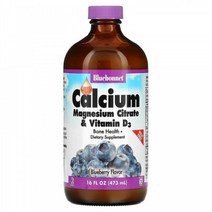 (아이허브) Bluebonnet 액상 칼슘 마그네슘 구연산 비타민D3 블루베리맛 472ml 빠른직구, 빠른구대