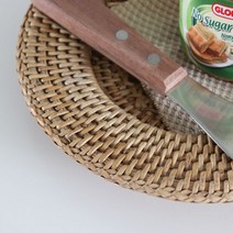 라탄 원형 트레이 라탄 접시 언더플레이트, S(20cm), 1개