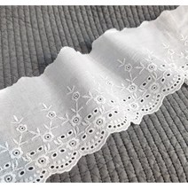 혜인천 아사면레이스 사각장미 color 3종, 백아이보리 1마