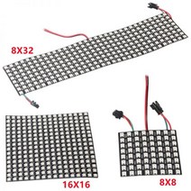 led 기판 LED 모듈 교체 거실 등 WS2812b Led 패널 모듈 8x8/8x3 2/16x16 픽셀 풀 컬러 스크린 방열판 디지털 DIY 디스플레이, 8X32