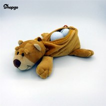 크기 6-7pcs 사랑스러운 동물 작은 골프 공 가방 매달려 지퍼 골프 가방 스포츠 용품 마스코트 참신 귀여운 선물, 곰