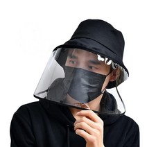 탈부착가능 투명막 얼굴보호 마스크 벙거지 모자