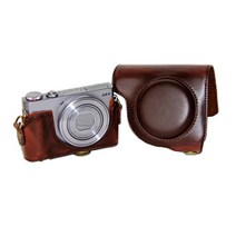 CANON POWERSHOT G9X G9 X MARK II 2 디지털 카메라용 PU 가죽 케이스 숄더 백 하드 백 스트랩 포함, 02 Coffee