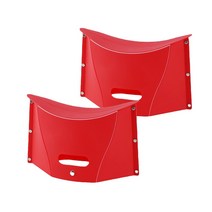 이세상아이템 초경량 캠핑의자 폴딩 간이 다용도 의자 접이식 휴대용 낚시, 레드(2p)