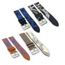 갤럭시워치5 스위프트 가죽 스트랩 밴드 20mm, 블랙블루