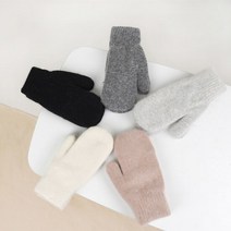 [ZIUM] V-002 울 앙고라 벙어리 장갑- 겨울 방한 니트 털 장갑