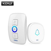 호출벨 무선호출벨 식당호출벨 가정용 테이블 Kerui m525 무선 스마트 홈 초인종 방수 푸시 버튼 장거리 32 노래 화이트 블랙 도어 벨 eu au 미국 영국 플러그, CHINA_Kit1 White Doorbell | 미국