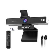 정품 데스크탑용 마이크가 포함된 NexiGo N930AF 웹캠 자동 초점 노트북용 컴퓨터 카메라 1080p HD USB 웹 Zoom/Skype/Teams/Webex와 호환 가, 4K Webcam w/ Remote